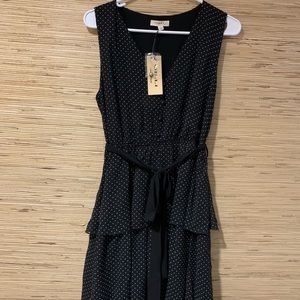 Tiered Black And White Polka Dot A-like Dress | L